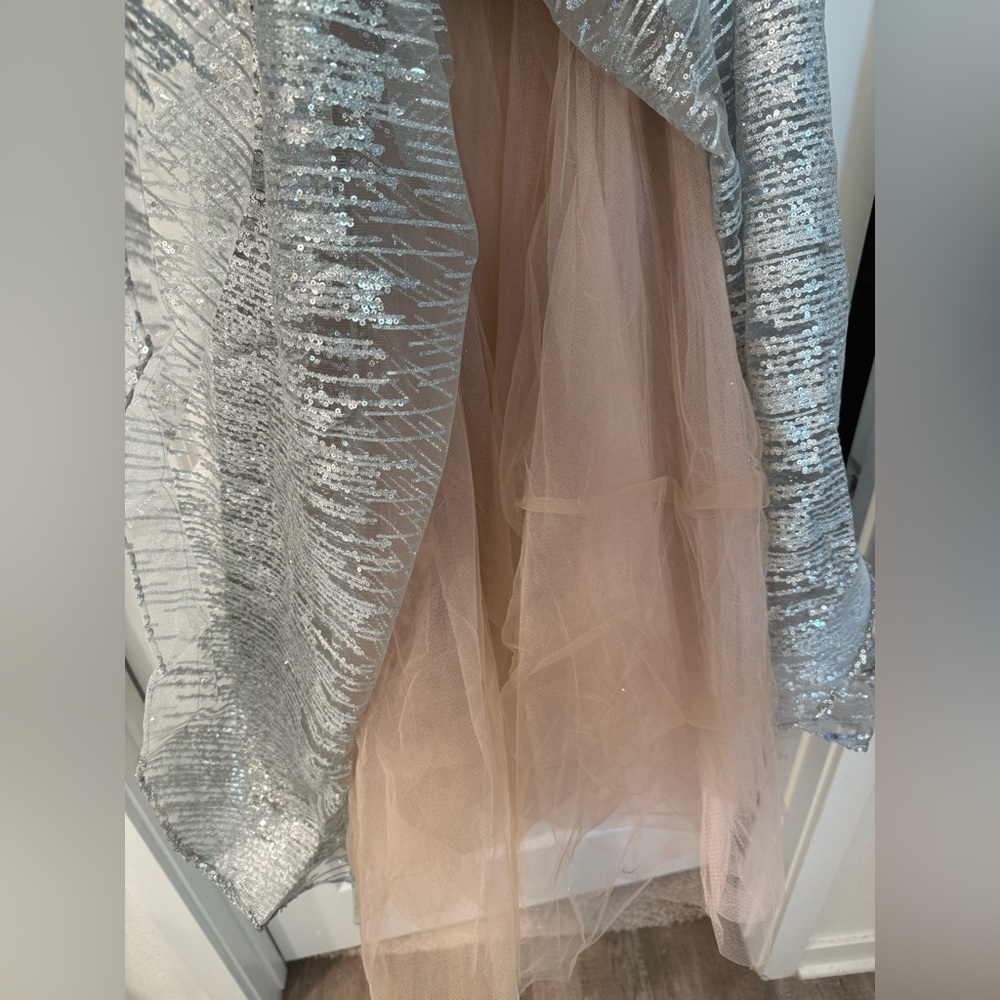 Bronx and Banco Silver Sequin A-Line Midi Prom Dress - Picture 15 of 16